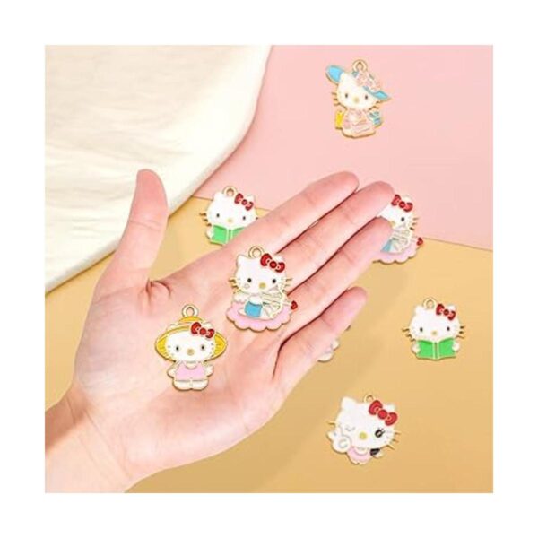 21 Pieces Enamel Cat Charms for Jewelry Making 7 Styles