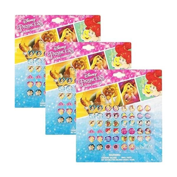Disney Princess Kids 24 pares de aretes adhesivos_2