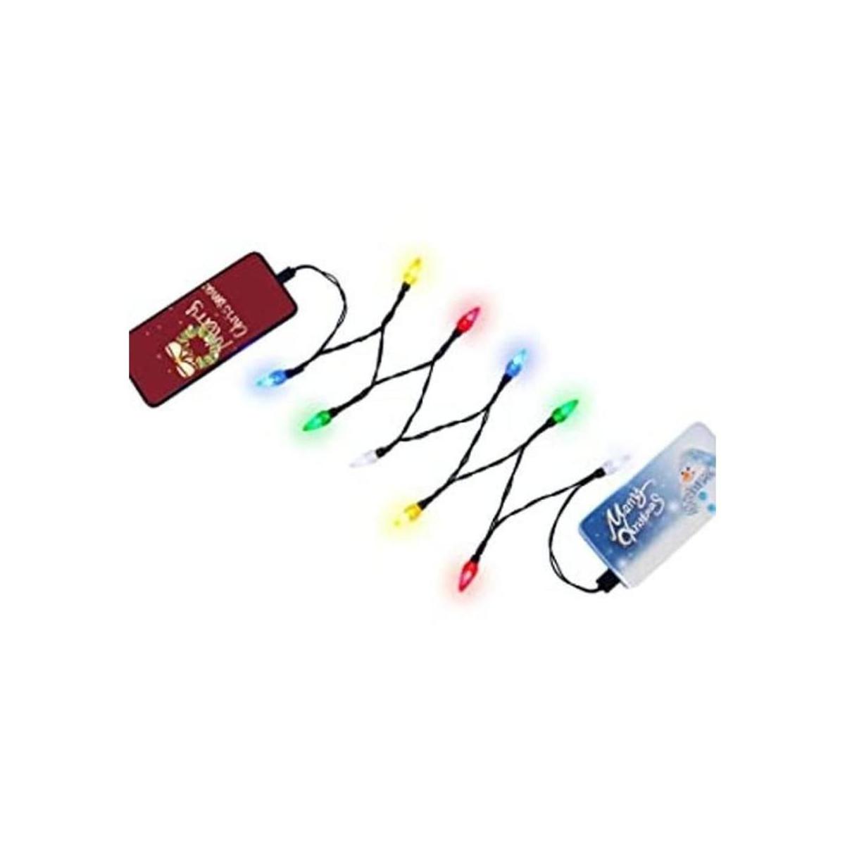 KBG Cable de carga de teléfono con luz LED de Navidad