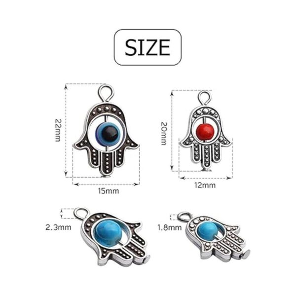 Hamsa Abalorio de mano de Hamsa 24 piezas antiguas de