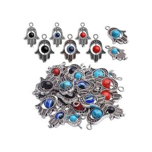 Hamsa Abalorio de mano de Hamsa 24 piezas antiguas de