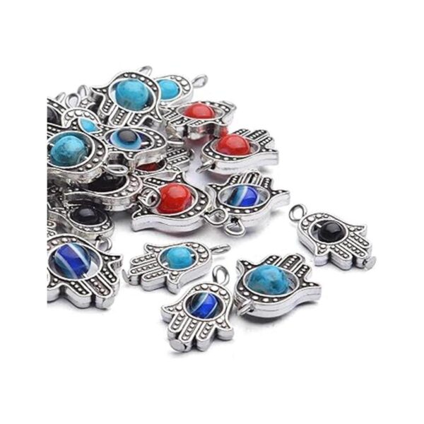 Hamsa Abalorio de mano de Hamsa 24 piezas antiguas de