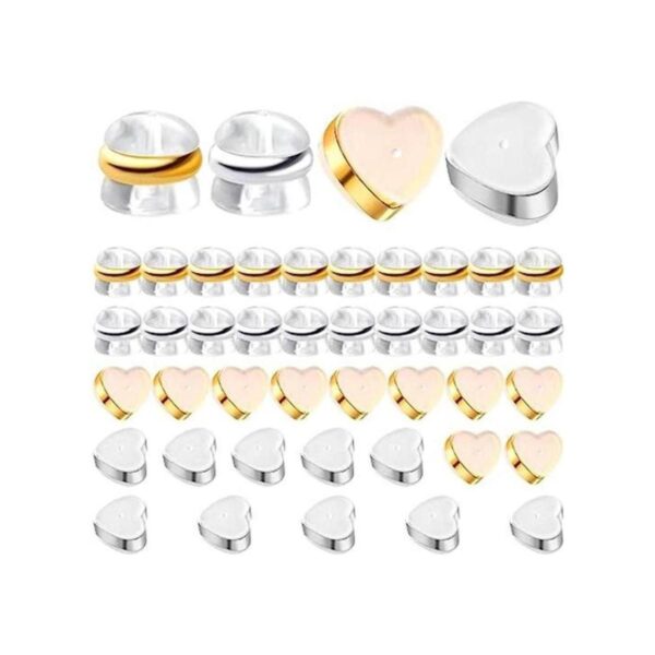 BronaGrand 40 aretes de silicona transparente aretes en_1