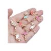 30 dijes de flamenco esmaltado chapado en oro bonitos