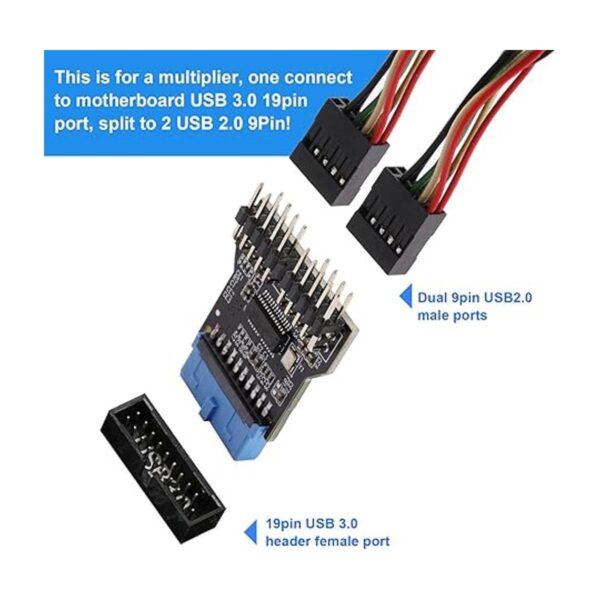 MZHOU USB 3.0 9 pines a USB 2.0 9 pines tarjeta adaptadora_2