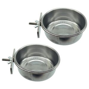 Tfwadmx Bird Feeding Dish Cups Parrot Food Bowl Clamp_1