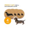 Dachshund Weiner Juego de 4 posavasos de corcho para