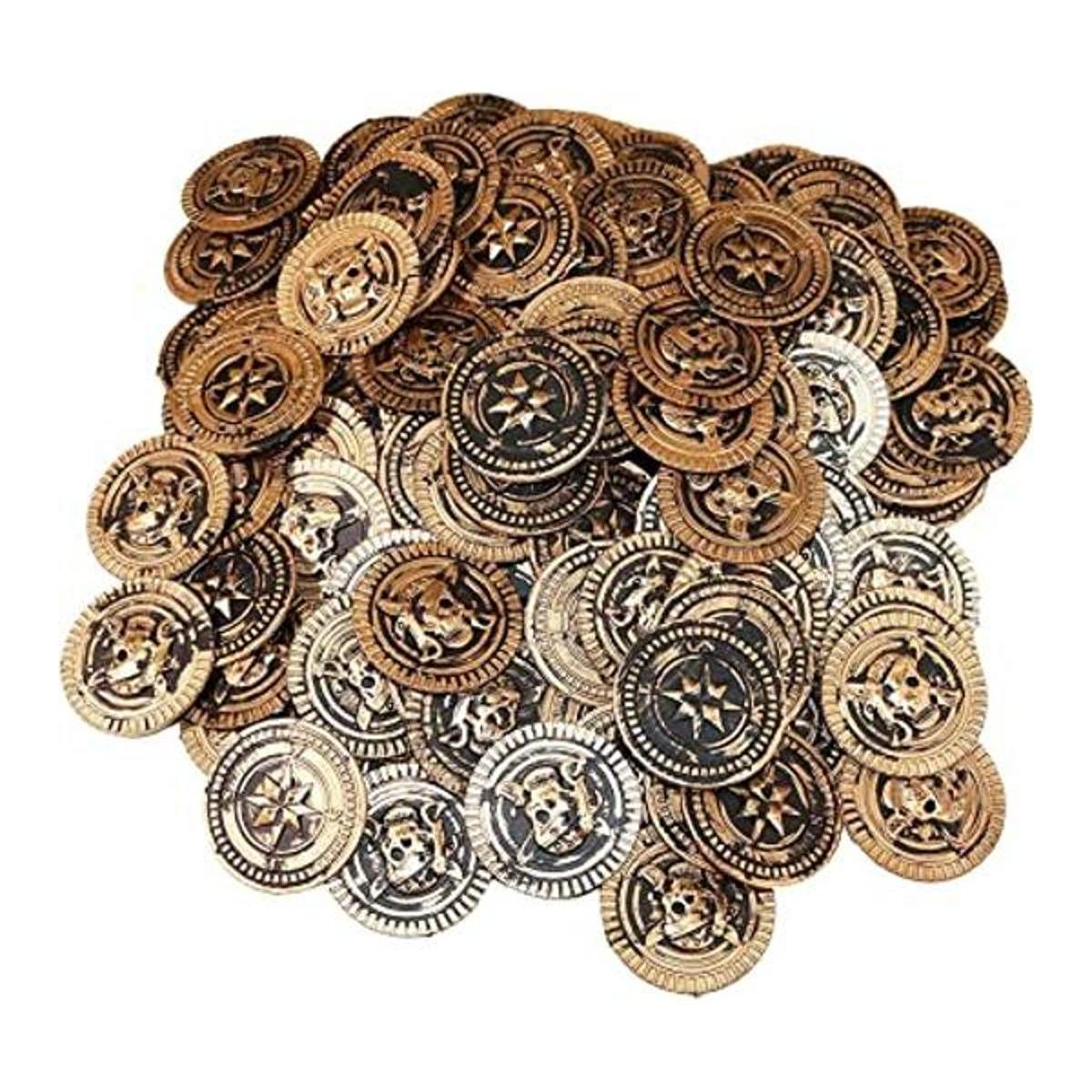 The Dreidel Company Juego de 72 monedas de piratas de