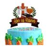 Decoración para tartas con texto en inglés He is Risen_1
