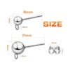 40 aretes de oreja de acero inoxidable con bucle postes