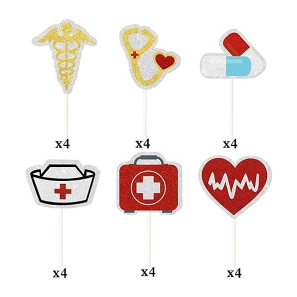 24 decoraciones para cupcakes de enfermería doctora_3