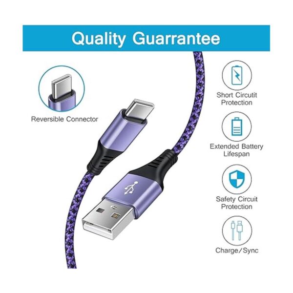 Cable USB tipo C USB C a USB A cable de carga rápida_4