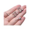40 aretes de oreja de acero inoxidable con bucle postes