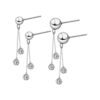 40 aretes de oreja de acero inoxidable con bucle postes