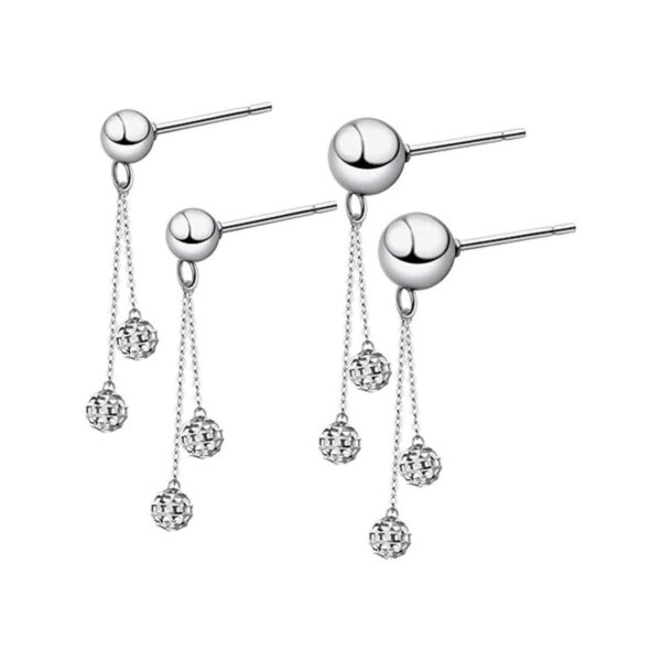 40 aretes de oreja de acero inoxidable con bucle postes