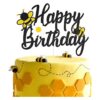 Decoración para tarta de cumpleaños con diseño de abeja_1