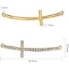 PH PandaHall 12ps Slim Sideways Cross Connector oro metal