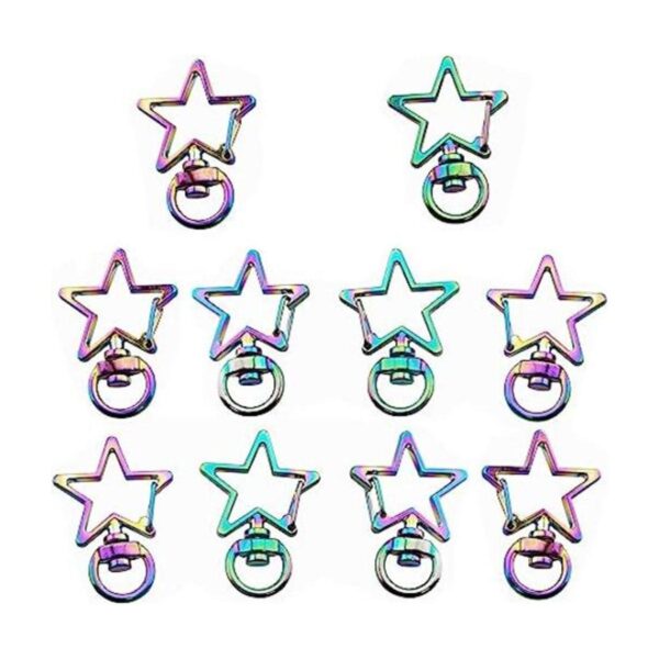 ITROLLE Star Snap Hook 10 unids color arco iris forma de_1