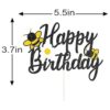 Decoración para tarta de cumpleaños con diseño de abeja_2