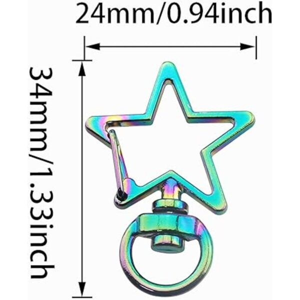 ITROLLE Star Snap Hook 10 unids color arco iris forma de_2
