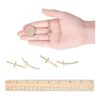 PH PandaHall 12ps Slim Sideways Cross Connector oro metal