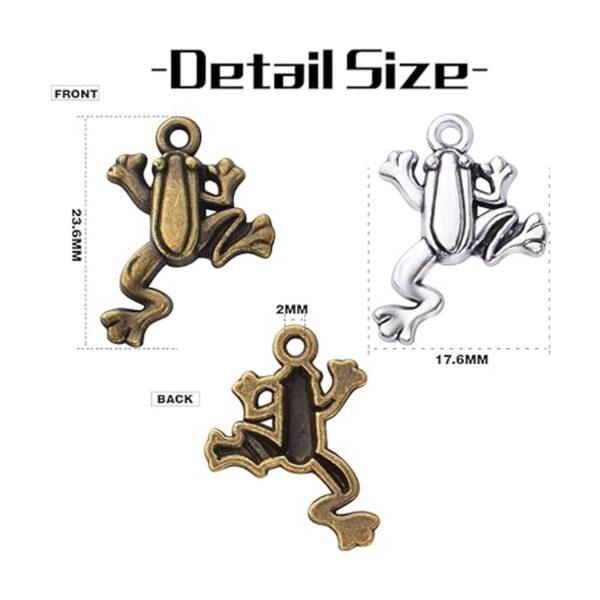 50pcs rana colgante encanto animal Charms colgantes rana