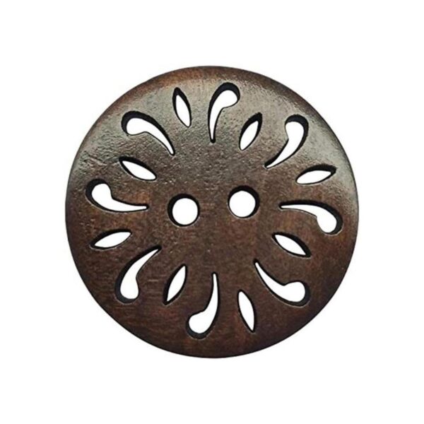 chenkou Craft Pierced Flower Madera Botones 30 mm costura_1