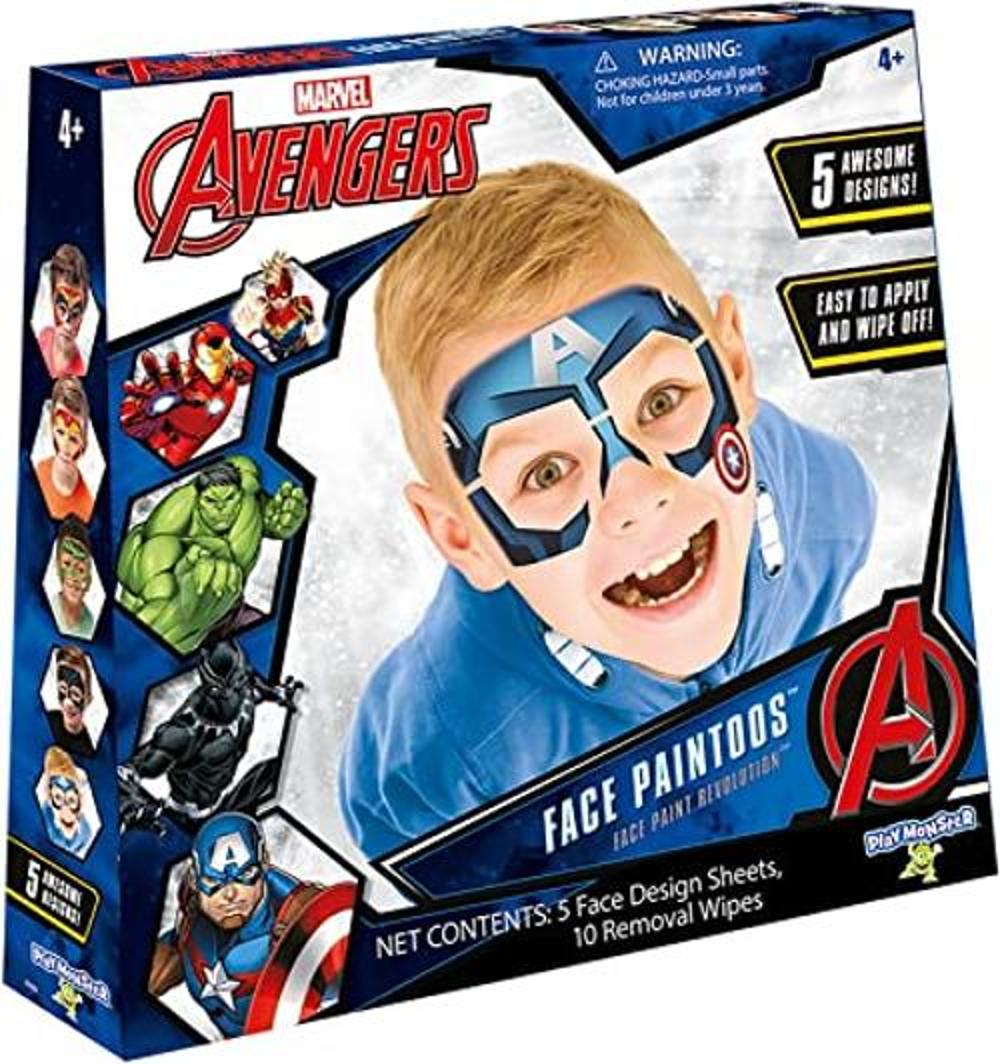Pinturas faciales Avengers de Marvel diseño facial para