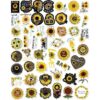 100 calcomanías de girasol calcomanías de girasol para