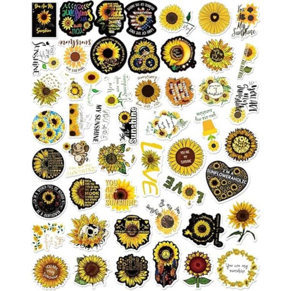 100 calcomanías de girasol calcomanías de girasol para