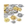 60pcs girasol encanto colgante aleación vintage girasol
