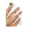 Mini frascos de vidrio transparentes con tapones de