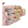 Hamsa Charms 100 colgantes de mano de Fátima de plata y