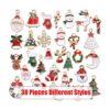 Colección de abalorios de Navidad 30 piezas de esmalte
