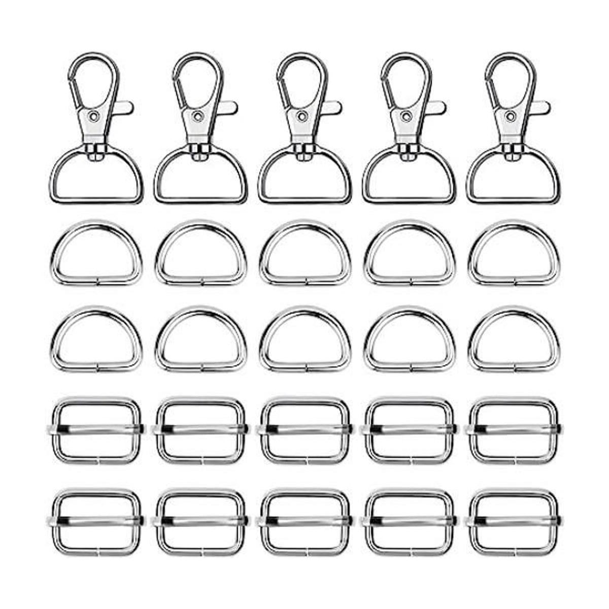 Paxcoo 50 ganchos giratorios con anillos en D para
