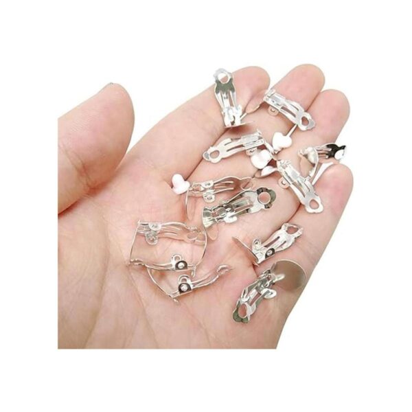 Honbay 50 clips redondos de metal para pendientes con 50_3