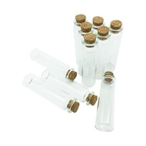Mini frascos de vidrio transparentes con tapones de