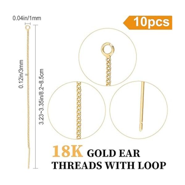 Beebeecraft 1 caja 10 aretes roscados chapados en oro de_2