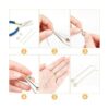 Beebeecraft 1 caja 10 aretes roscados chapados en oro de_4