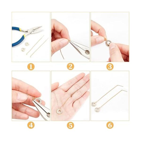 Beebeecraft 1 caja 10 aretes roscados chapados en oro de_4