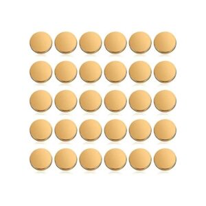 30 piezas de metal plano botón de aleación de botón