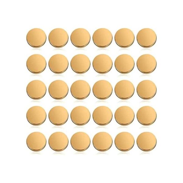 30 piezas de metal plano botón de aleación de botón