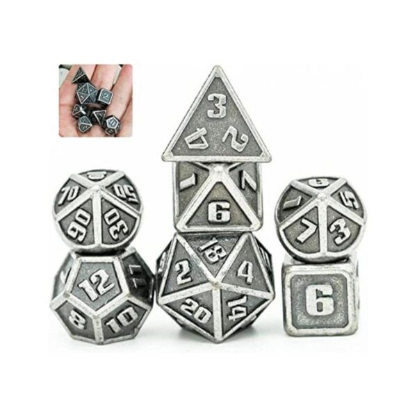 UDIXI Mini juego de dados de metal DND juego de dados_1