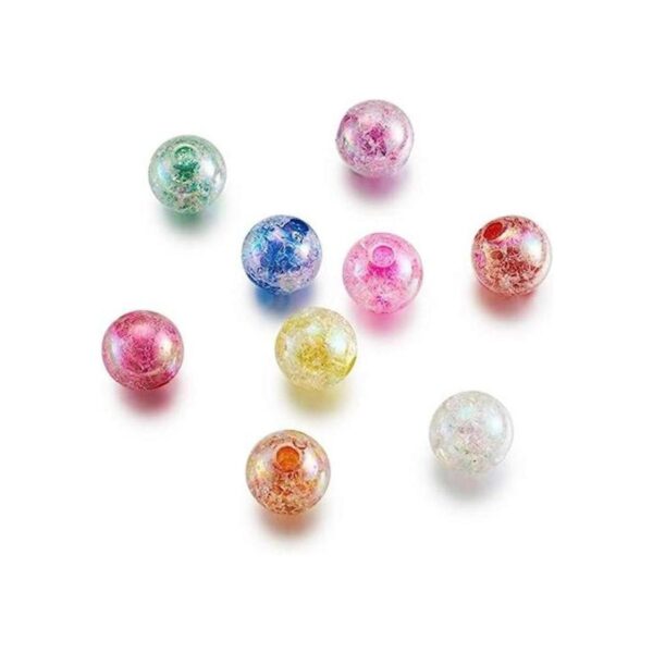 Cheriswelry 20 cuentas de cristal colorido AB crackle de