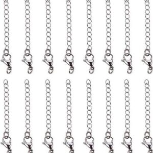 PandaHall Elite Juego de 20 pulseras extensoras de acero