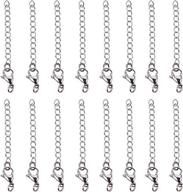 PandaHall Elite Juego de 20 pulseras extensoras de acero