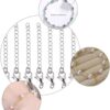 PandaHall Elite Juego de 20 pulseras extensoras de acero