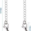PandaHall Elite Juego de 20 pulseras extensoras de acero