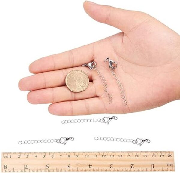 PandaHall Elite Juego de 20 pulseras extensoras de acero