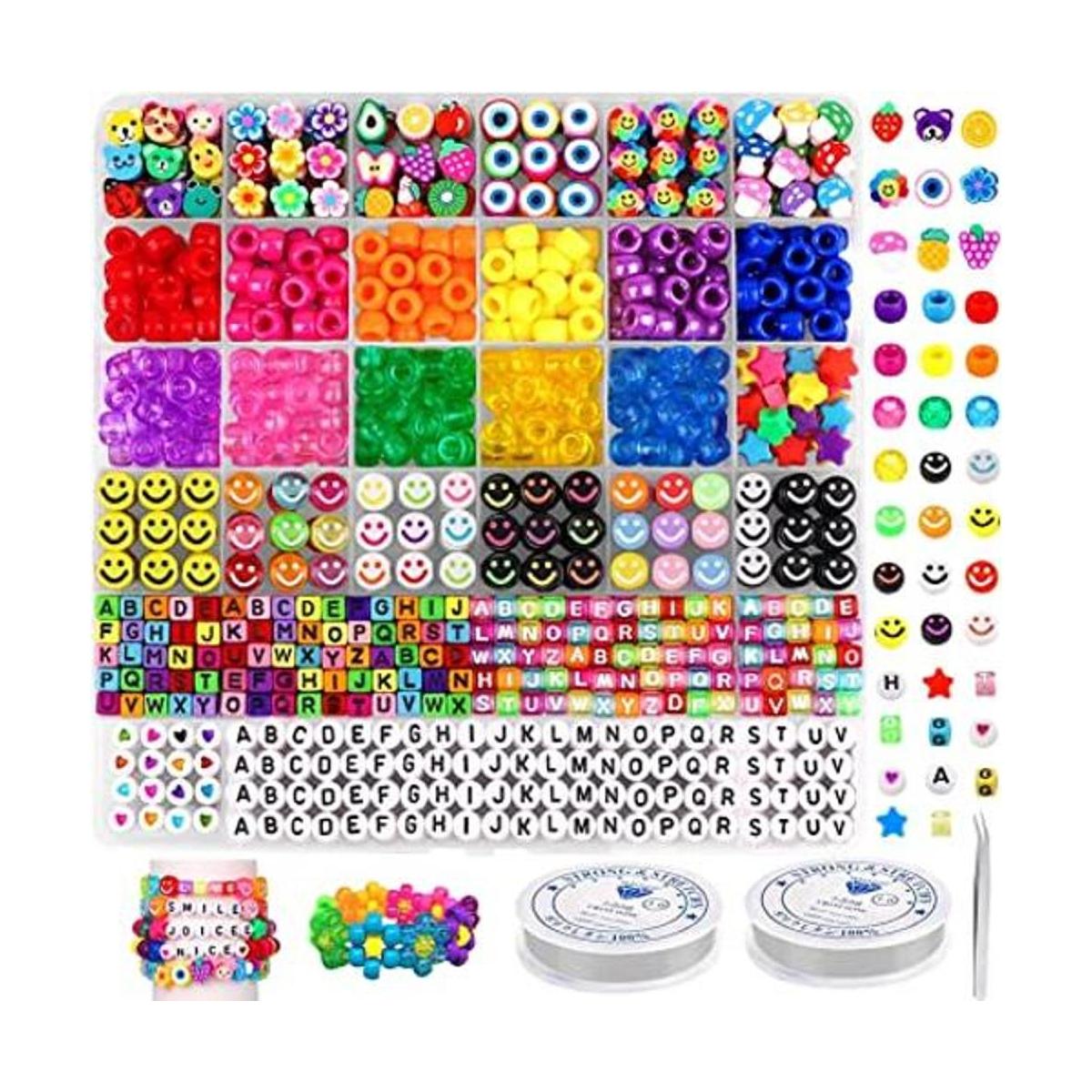 JOICEE Bracelet Making Kit Pony Beads fruite Flower